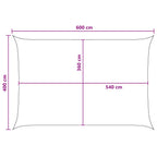 Sonnensegel Hellgrau und Weiß 4 x 6 m HDPE