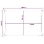 Sonnensegel Hellgrau und Weiß 4 x 7 m HDPE