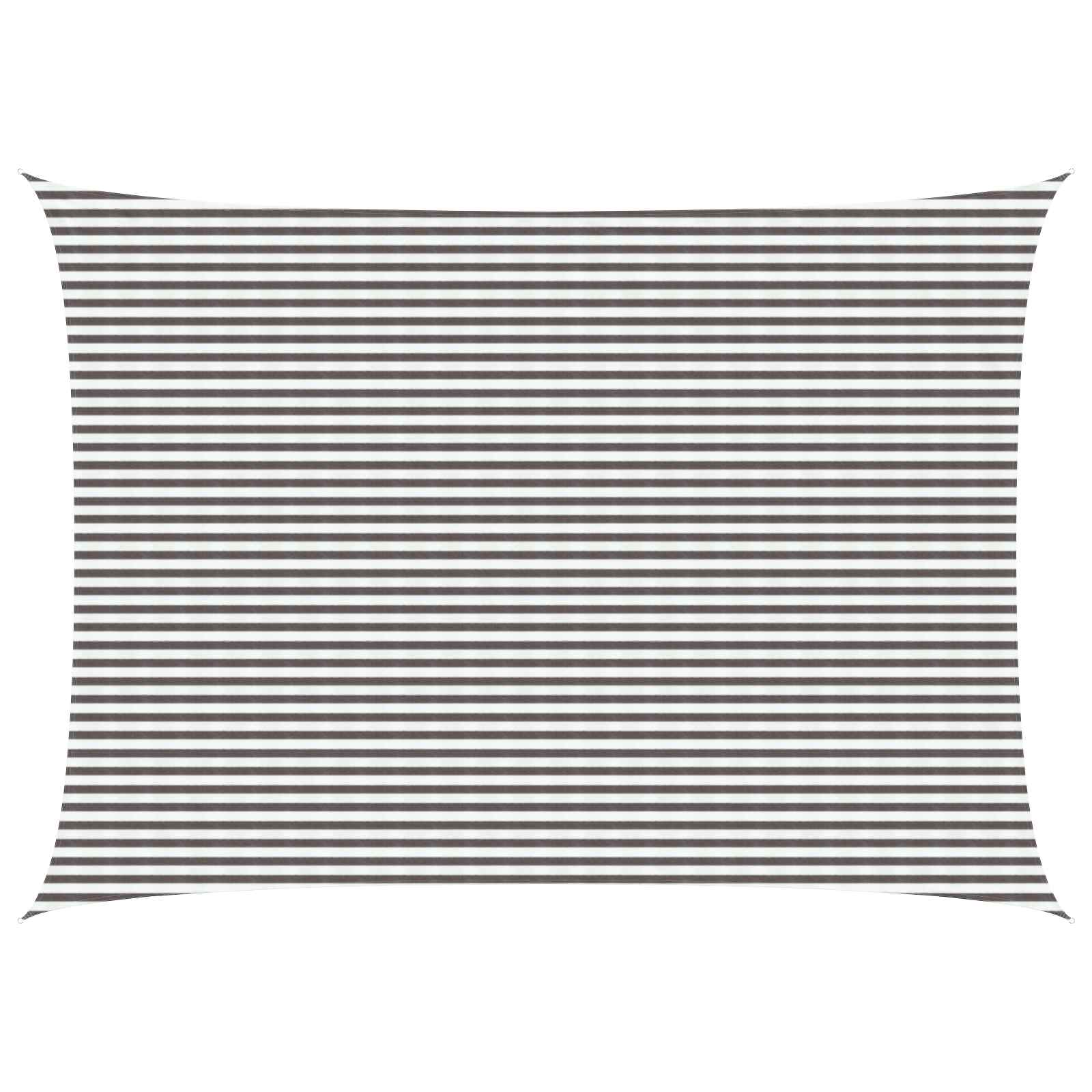 Sonnensegel Hellgrau und Weiß 5 x 6 m HDPE