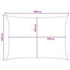 Sonnensegel Hellgrau und Weiß 5 x 8 m HDPE