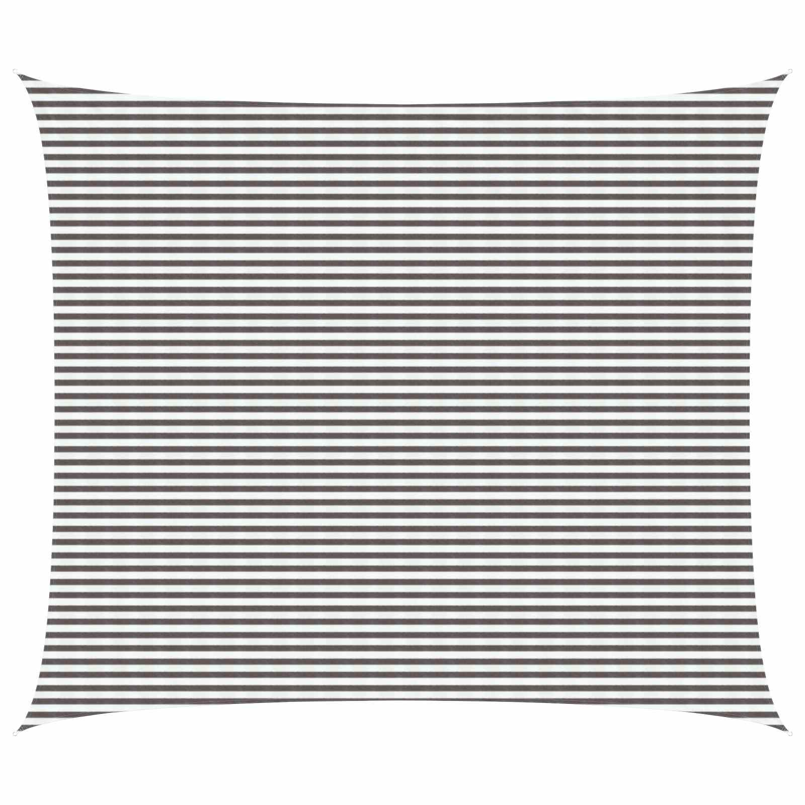 Sonnensegel Hellgrau und Weiß 6 x 8 m HDPE