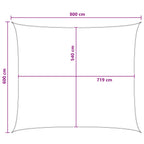 Sonnensegel Hellgrau und Weiß 6 x 8 m HDPE