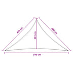 Sonnensegel Hellgrau und Weiß 4 x 4 x 5,8 m HDPE