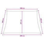 Sonnensegel Hellgrau und Weiß 3 / 4 x 3 m HDPE