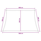 Sonnensegel Hellgrau und Weiß 4 / 5 x 3 m HDPE