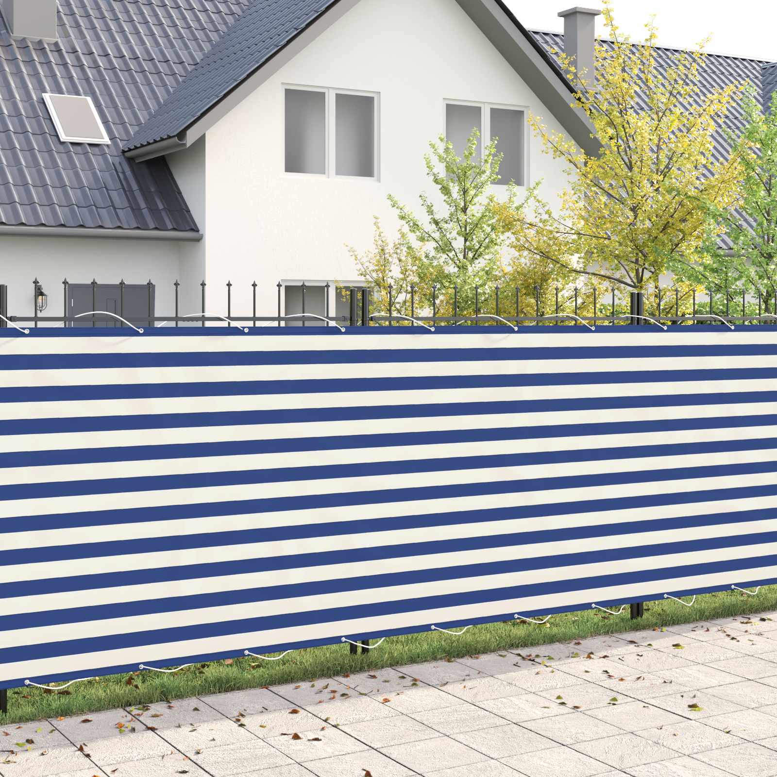 Balkon Sichtschutz 180 x 700 cm Stoff mit PU-Beschichtung
