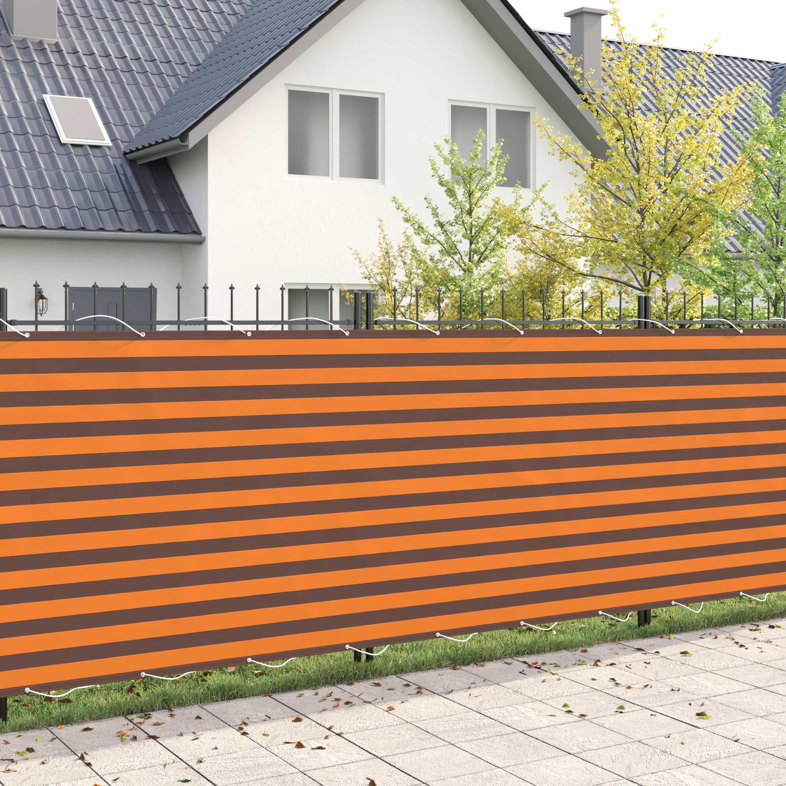 Balkon Sichtschutz 150 x 300 cm Stoff mit PU-Beschichtung