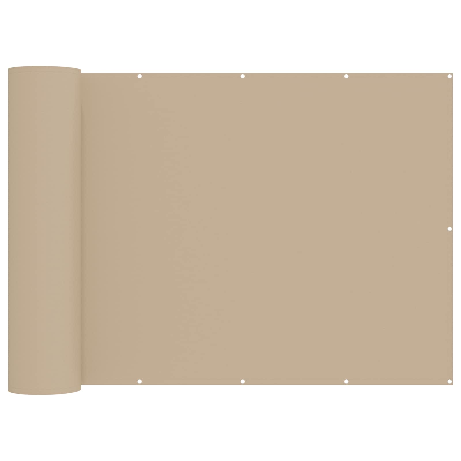 Balkon Sichtschutz 150 x 500 cm Stoff mit PU-Beschichtung Beige