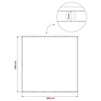 Balkon Sichtschutz 200 x 200 cm Stoff mit PU-Beschichtung Beige