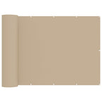 Balkon Sichtschutz 200 x 700 cm Stoff mit PU-Beschichtung Beige