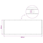 Balkon Sichtschutz 150 x 400 cm Stoff mit PU-Beschichtung Creme
