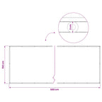 Balkon Sichtschutz 150 x 500 cm Stoff mit PU-Beschichtung Creme