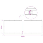 Balkon Sichtschutz 200 x 700 cm Stoff mit PU-Beschichtung Creme