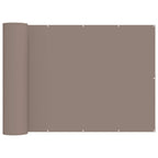 Balkon Sichtschutz 200 x 800 cm Stoff mit PU-Beschichtung Taupe