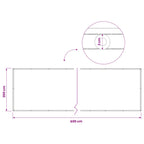 Balkon Sichtschutz 200 x 600 cm Stoff mit PU-Beschichtung Gelb