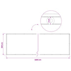 Balkon Sichtschutz 200 x 1000 cm Stoff mit PU-Beschichtung Gelb