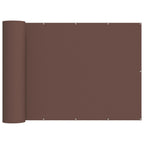 Balkon Sichtschutz 180 x 700 cm Stoff mit PU-Beschichtung Braun