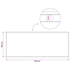 Balkon Sichtschutz 200 x 500 cm Stoff mit PU-Beschichtung Braun