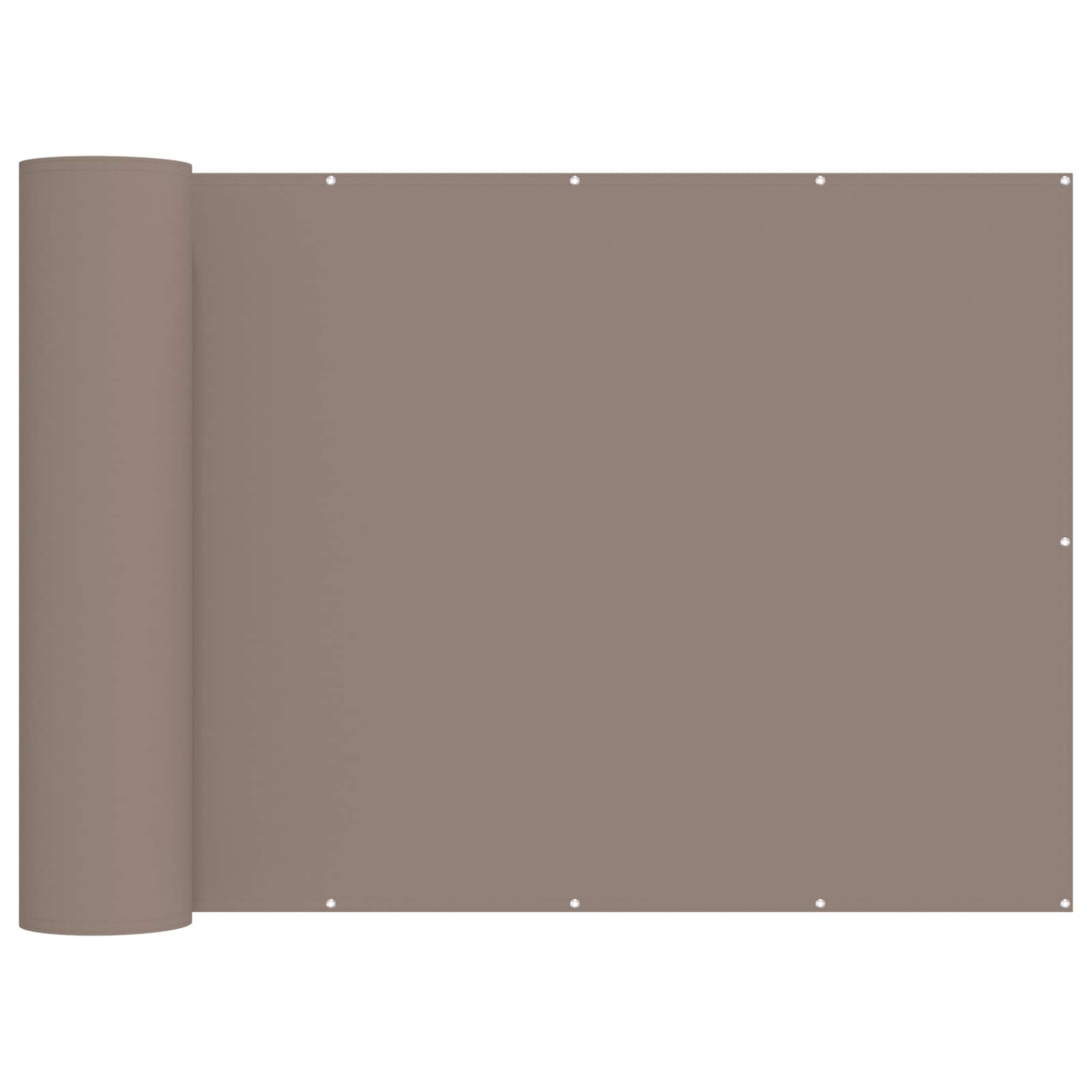Balkon Sichtschutz 1,8 x 15 m Stoff mit PU-Beschichtung Taupe