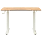 Schreibtisch Weiß und Natur 120 x 60 cm Massivholz Eiche