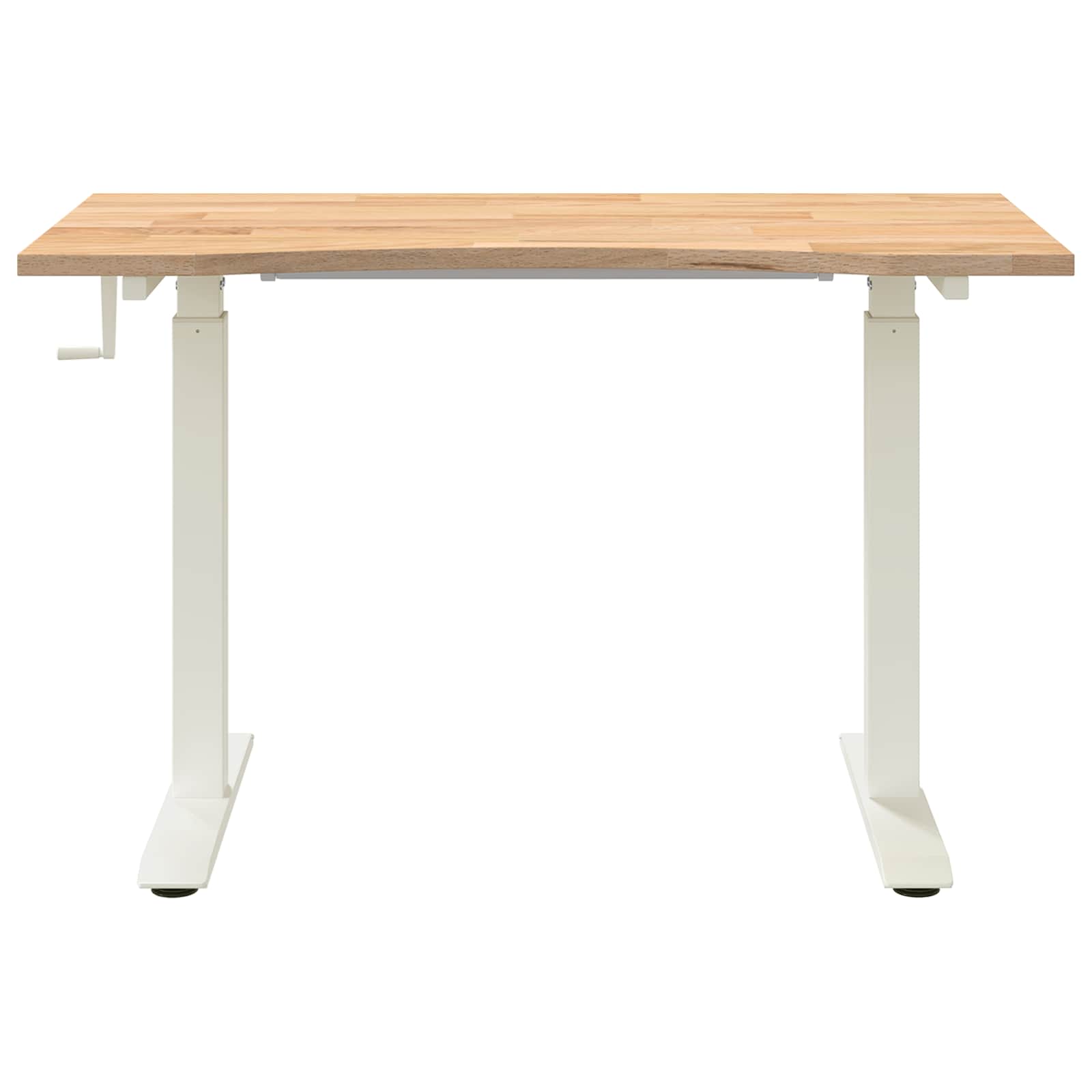 Schreibtisch Weiß und Natur 120 x 60 cm Massivholz Eiche