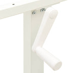 Schreibtisch Weiß und Natur 140 x 60 cm Massivholz Eiche