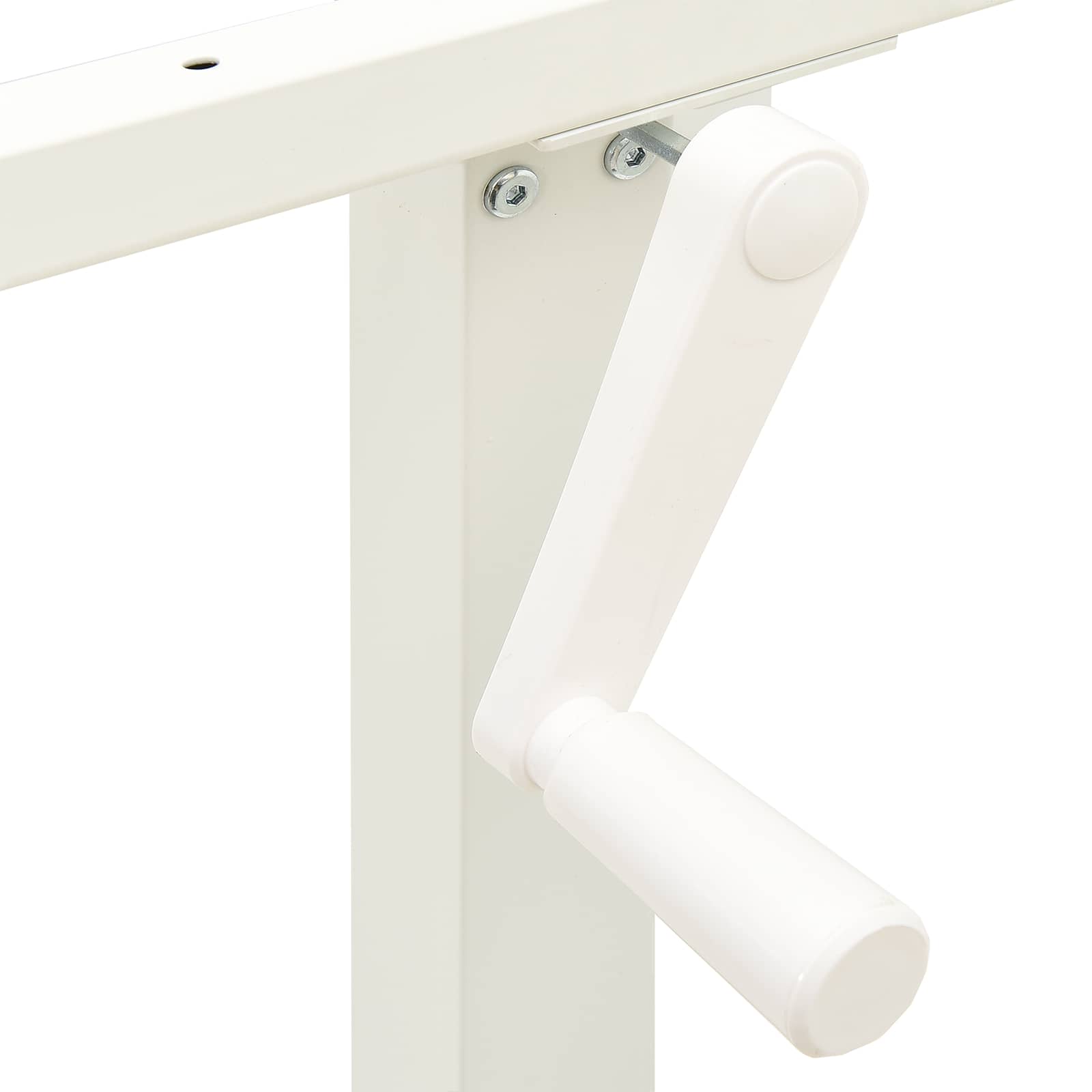 Schreibtisch Weiß und Natur 140 x 60 cm Massivholz Eiche