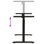 Schreibtisch Schwarz und Natur 120 x 60 cm Massivholz Eiche