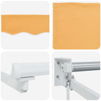 Einziehbare Markise Sand 3,5 x 2 m 100% Polyester und Aluminium