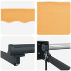 Einziehbare Markise Sand 3,5 x 2 m 100% Polyester und Aluminium
