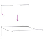 Einziehbare Markise Sand 4 x 2 m 100% Polyester und Aluminium