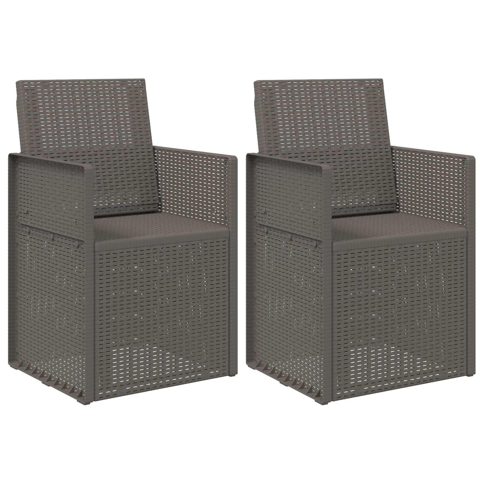 Garten Esszimmerstühle 2 pcs Hellgrau PP