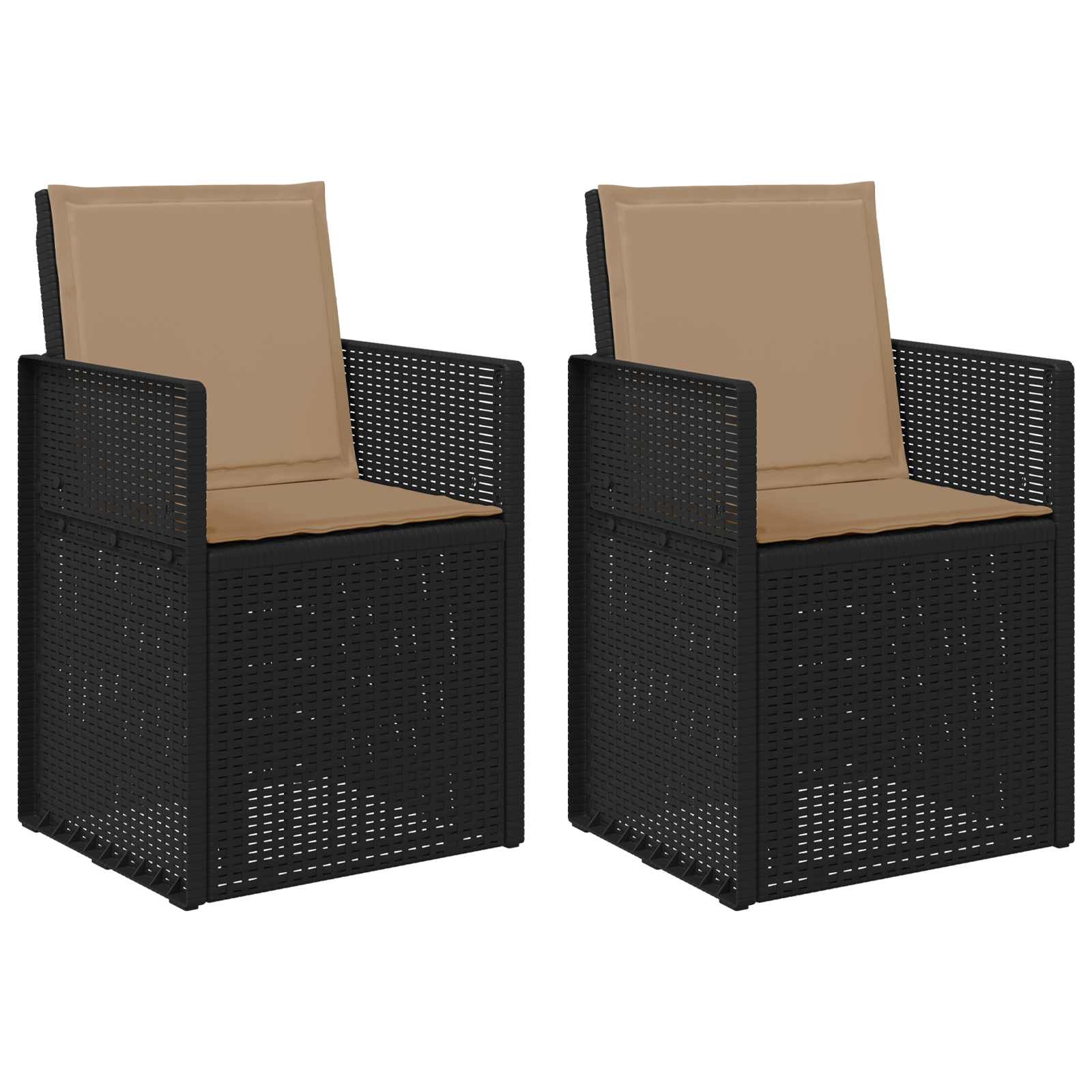 Garten Esszimmerstühle 2 pcs Anthrazit und Taupe PP