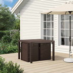 Garten Esszimmerstühle 2 pcs Braun und Creme PP