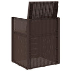 Garten Esszimmerstühle 2 pcs Braun und Creme PP
