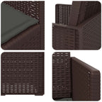 Garten Esszimmerstühle 2 pcs Braun und Anthrazit PP