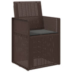Garten Esszimmerstühle 2 pcs Braun und Anthrazit PP