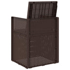 Garten Esszimmerstühle 2 pcs Braun und Anthrazit PP