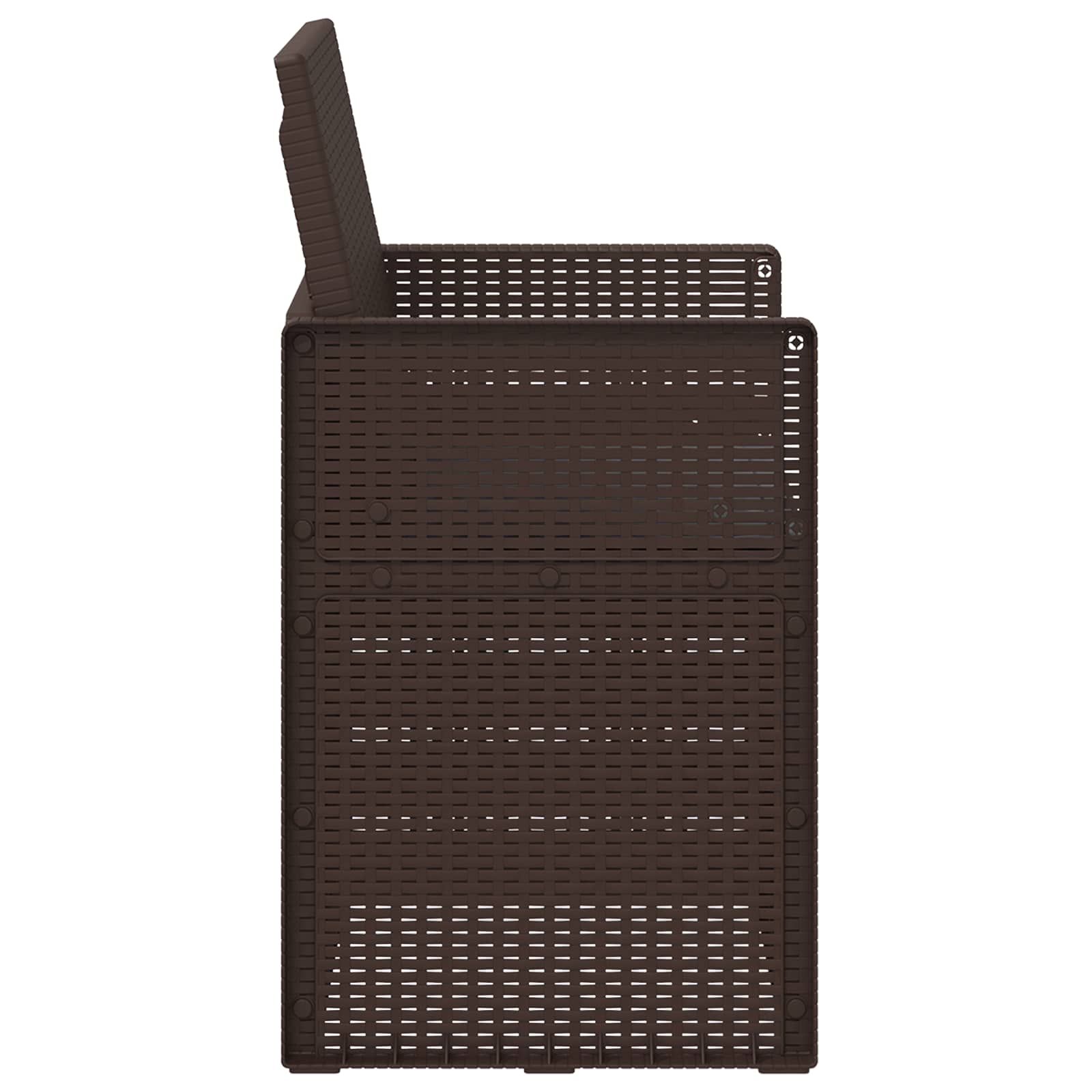 Garten Esszimmerstühle 2 pcs Braun und Anthrazit PP