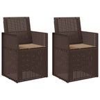 Garten Esszimmerstühle 2 pcs Braun und Taupe PP