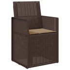 Garten Esszimmerstühle 2 pcs Braun und Taupe PP
