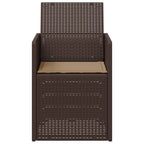 Garten Esszimmerstühle 2 pcs Braun und Taupe PP
