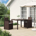 Garten Esszimmerstühle 2 pcs Braun und Hellgrau PP