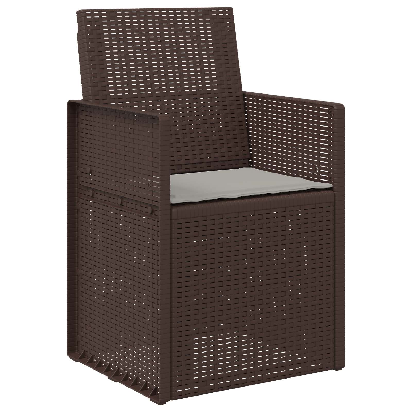 Garten Esszimmerstühle 2 pcs Braun und Hellgrau PP