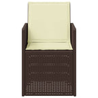 Garten Esszimmerstühle 2 pcs Braun und Creme PP