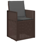 Garten Esszimmerstühle 2 pcs Braun und Anthrazit PP