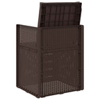 Garten Esszimmerstühle 2 pcs Braun und Anthrazit PP