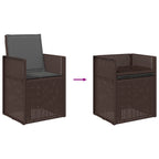 Garten Esszimmerstühle 2 pcs Braun und Anthrazit PP