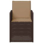 Garten Esszimmerstühle 2 pcs Braun und Taupe PP