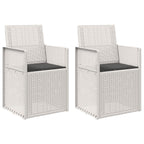 Garten Esszimmerstühle 2 pcs Weiß und Anthrazit PP